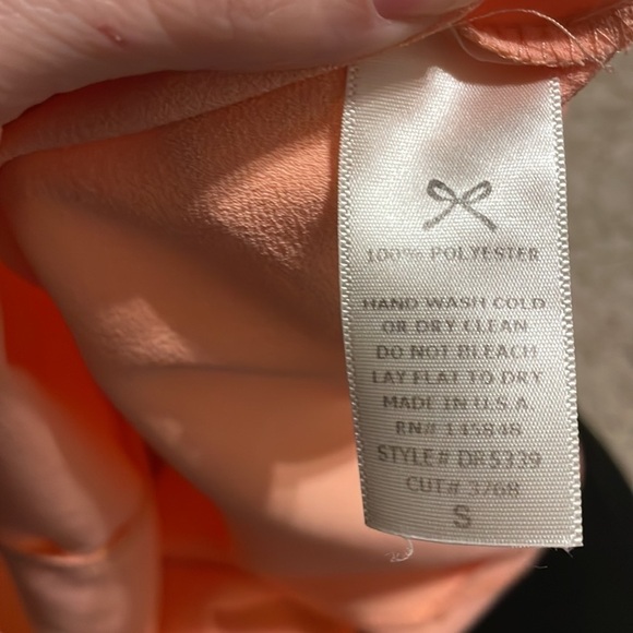 Anthropologie Everly Sleeveless Shift Orange Sherbert Small Dress EUC Lined Zip - Picture 8 of 8